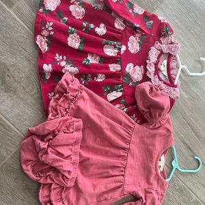 2 Matilda Jane dresses size 6-12 months.